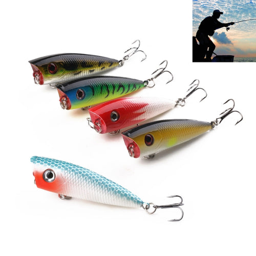 HENGJIA PO035 6cm / 6g 5 PCS การจำลองเหยื่อยาก ประมง Lures Set Tackle Baits Fit น้ำเค็มและน้ำจืด, PO035 5pcs