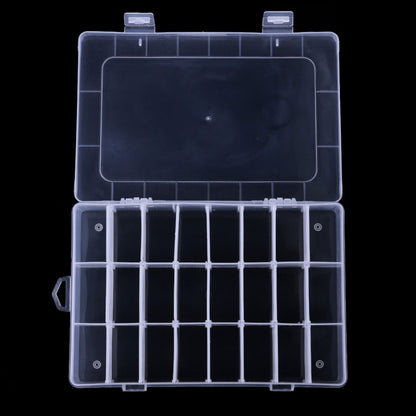 HENGJIA qt022 Twenty Four Grid กันน้ำมัลติฟังก์ชั่นตกปลา เครื่องมือ ที่เก็บเกียร์กล่องใส่อุปกรณ์ตกปลาแบบใส, qt022