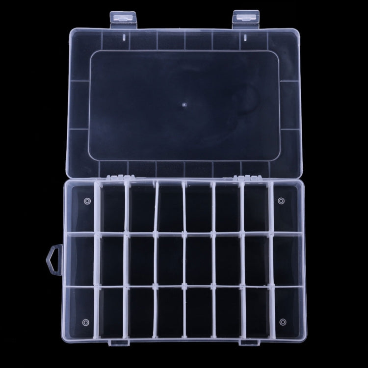 HENGJIA qt022 Twenty Four Grid กันน้ำมัลติฟังก์ชั่นตกปลา เครื่องมือ ที่เก็บเกียร์กล่องใส่อุปกรณ์ตกปลาแบบใส, qt022