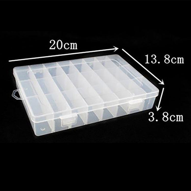 HENGJIA qt022 Twenty Four Grid กันน้ำมัลติฟังก์ชั่นตกปลา เครื่องมือ ที่เก็บเกียร์กล่องใส่อุปกรณ์ตกปลาแบบใส, qt022
