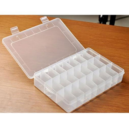 HENGJIA qt022 Twenty Four Grid กันน้ำมัลติฟังก์ชั่นตกปลา เครื่องมือ ที่เก็บเกียร์กล่องใส่อุปกรณ์ตกปลาแบบใส, qt022