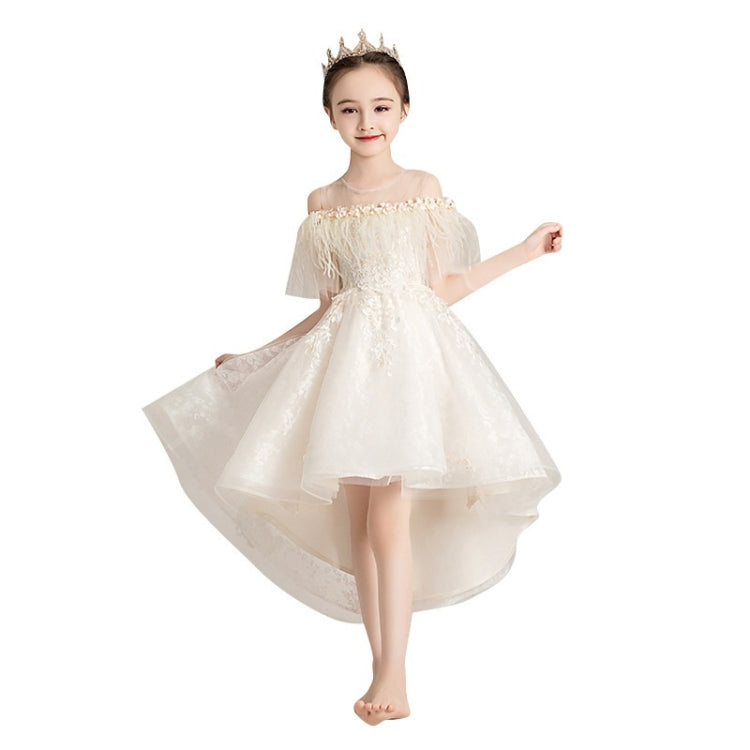 คอรอบเกาะอกหน้าสั้นหลังยาวลูกไม้ชุดเจ้าหญิง Pettiskirt ชุดทางการสำหรับเด็กผู้หญิง, 100cm, 110cm, 120cm, 130cm, 140cm, 150cm, 160cm