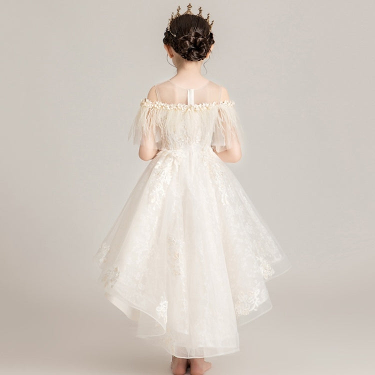 คอรอบเกาะอกหน้าสั้นหลังยาวลูกไม้ชุดเจ้าหญิง Pettiskirt ชุดทางการสำหรับเด็กผู้หญิง, 100cm, 110cm, 120cm, 130cm, 140cm, 150cm, 160cm
