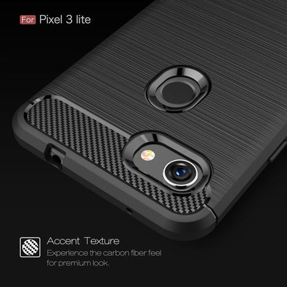 เคส TPU กันกระแทกคาร์บอนไฟเบอร์พื้นผิวแปรงสำหรับ Google Pixel 3 Lite, For Google Pixel 3 Lite, Google Pixel 3 Lite