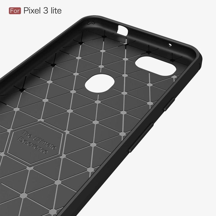 เคส TPU กันกระแทกคาร์บอนไฟเบอร์พื้นผิวแปรงสำหรับ Google Pixel 3 Lite, For Google Pixel 3 Lite, Google Pixel 3 Lite