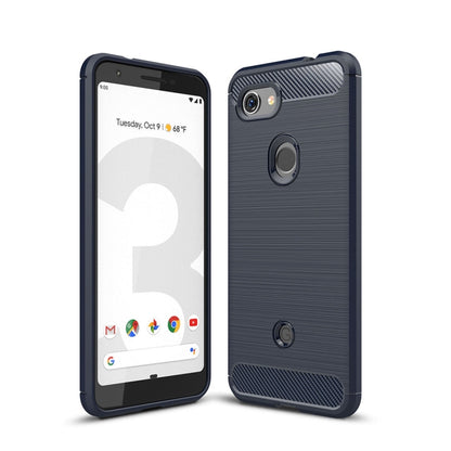เคส TPU กันกระแทกคาร์บอนไฟเบอร์พื้นผิวแปรงสำหรับ Google Pixel 3 Lite, For Google Pixel 3 Lite, Google Pixel 3 Lite