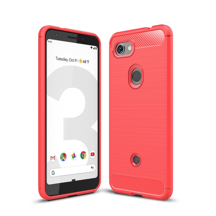 เคส TPU กันกระแทกคาร์บอนไฟเบอร์พื้นผิวแปรงสำหรับ Google Pixel 3 Lite, For Google Pixel 3 Lite, Google Pixel 3 Lite