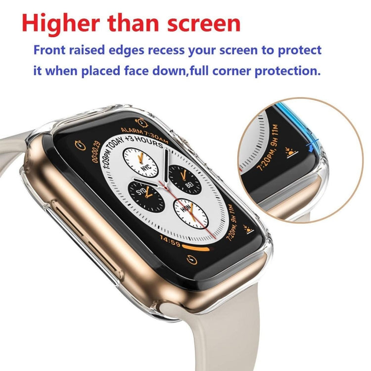 ENKAY Hat-Prince 2 in 1 TPU เกราะกึ่งหุ้ม + 3D เต็มหน้าจอ PET โค้งความร้อนโค้งป้องกันหน้าจอ HD สำหรับ Apple Watch Series 4 44mm, F Apple Watch Series 6 / 5 / 4 / SE 3 / SE 2 / SE 1 44mm