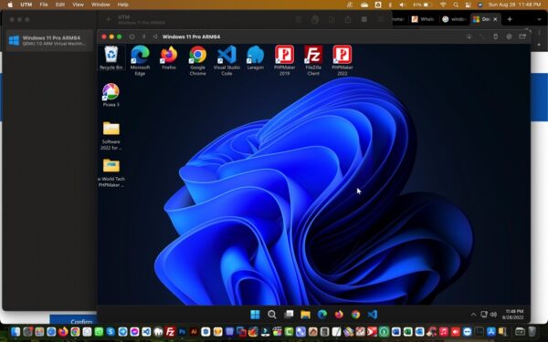 Windows 11 Pro (2022) ARM64 for Apple Silicon Chip+UTM+Drivers
