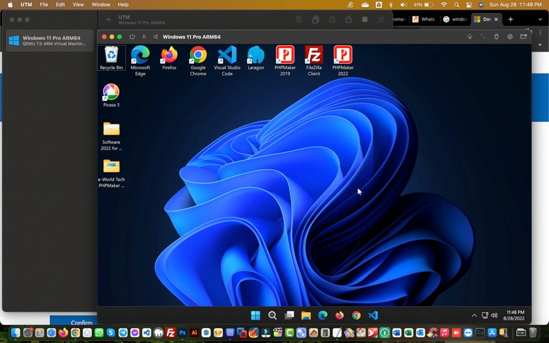 Windows 11 Pro (2022) ARM64 for Apple Silicon Chip+UTM+Drivers